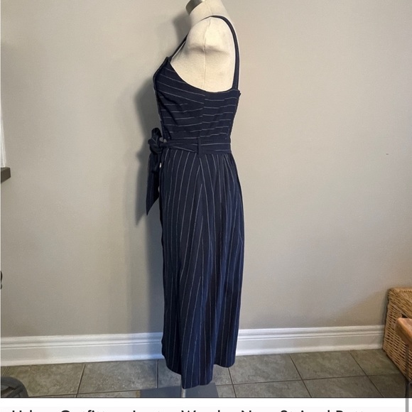 Urban Outfitters Lost + Wander Navy Striped Button Dress Sz. M - Picture 5 of 5